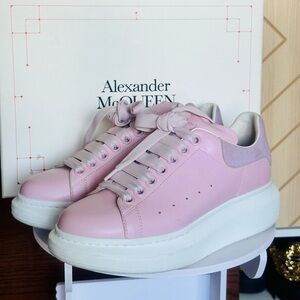 Alexander McQueen Pink Leather Women's Sneakers